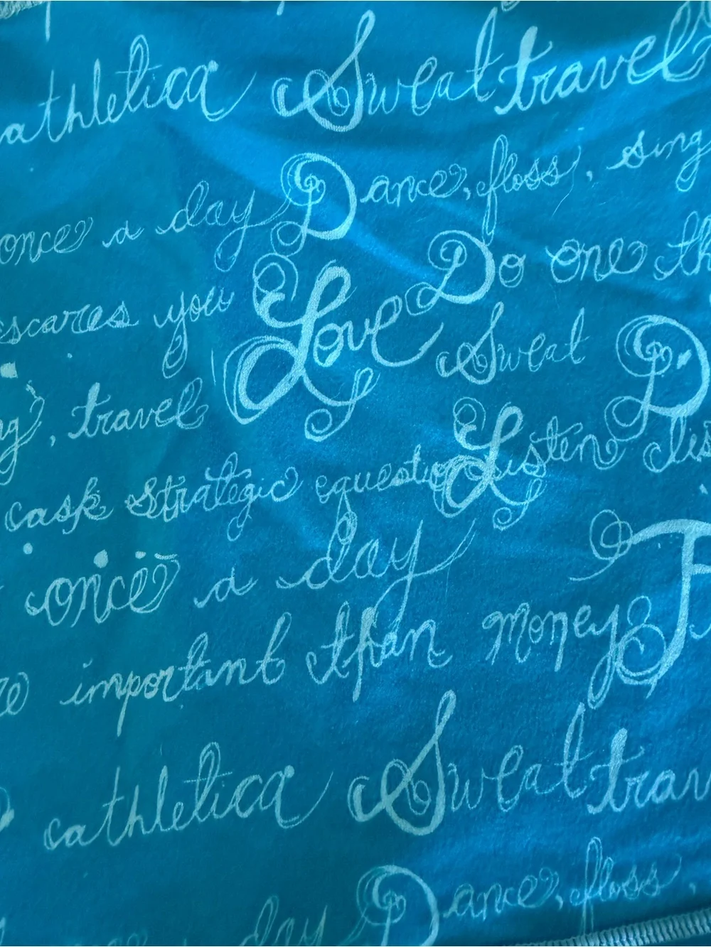 lululemon athletica Turquoise Script Sports Top